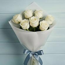 Букет 7 Белых роз Эдлесс Лав в Кабардинка