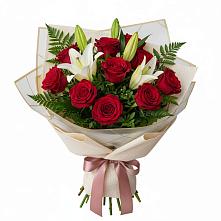 Букет цветов из:  Лилии и Розы #REPLACE_PRED# Кабардинка