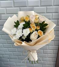 Букет цветов из:  Розы и Хризантемы в Кабардинка