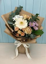 Букет цветов из:  Герберы и Хризантемы в Кабардинка