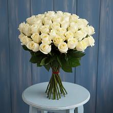 Букет 51 Белая роза Эдлесс Лав в Кабардинка