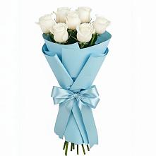 Букет 7 белых роз Проуд в Кабардинка