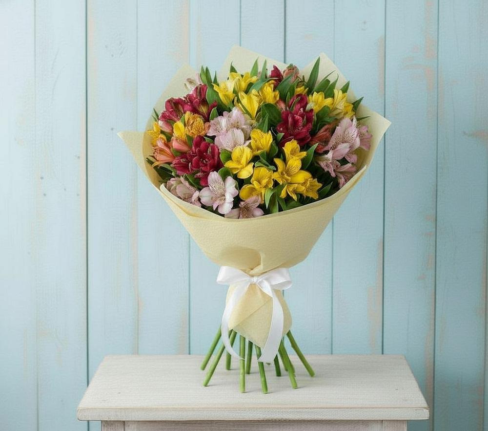Букет цветов из: Альстромерии в Кабардинка