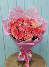Букет 15 Розовых роз Равель #REPLACE_PRED# Кабардинка