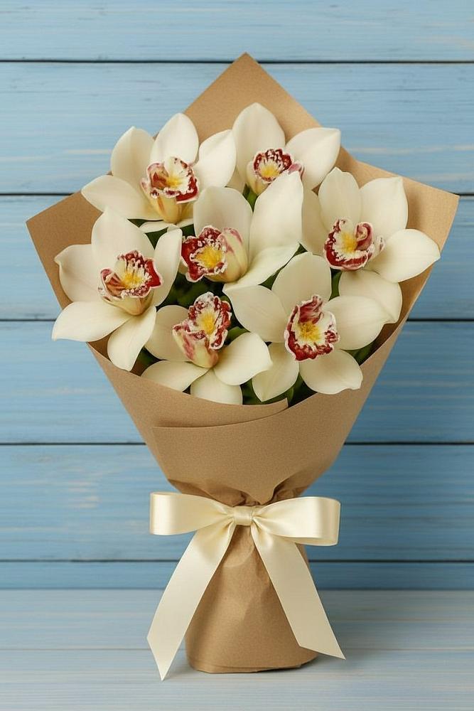 Букет цветов из: Орхидеи и Розы в Кабардинка