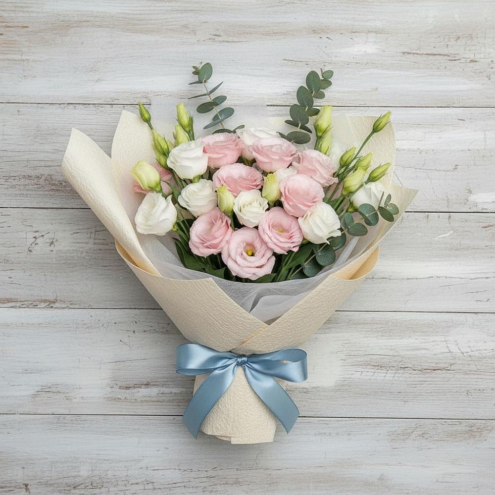 Букет цветов из: Лизиантусы в Кабардинка